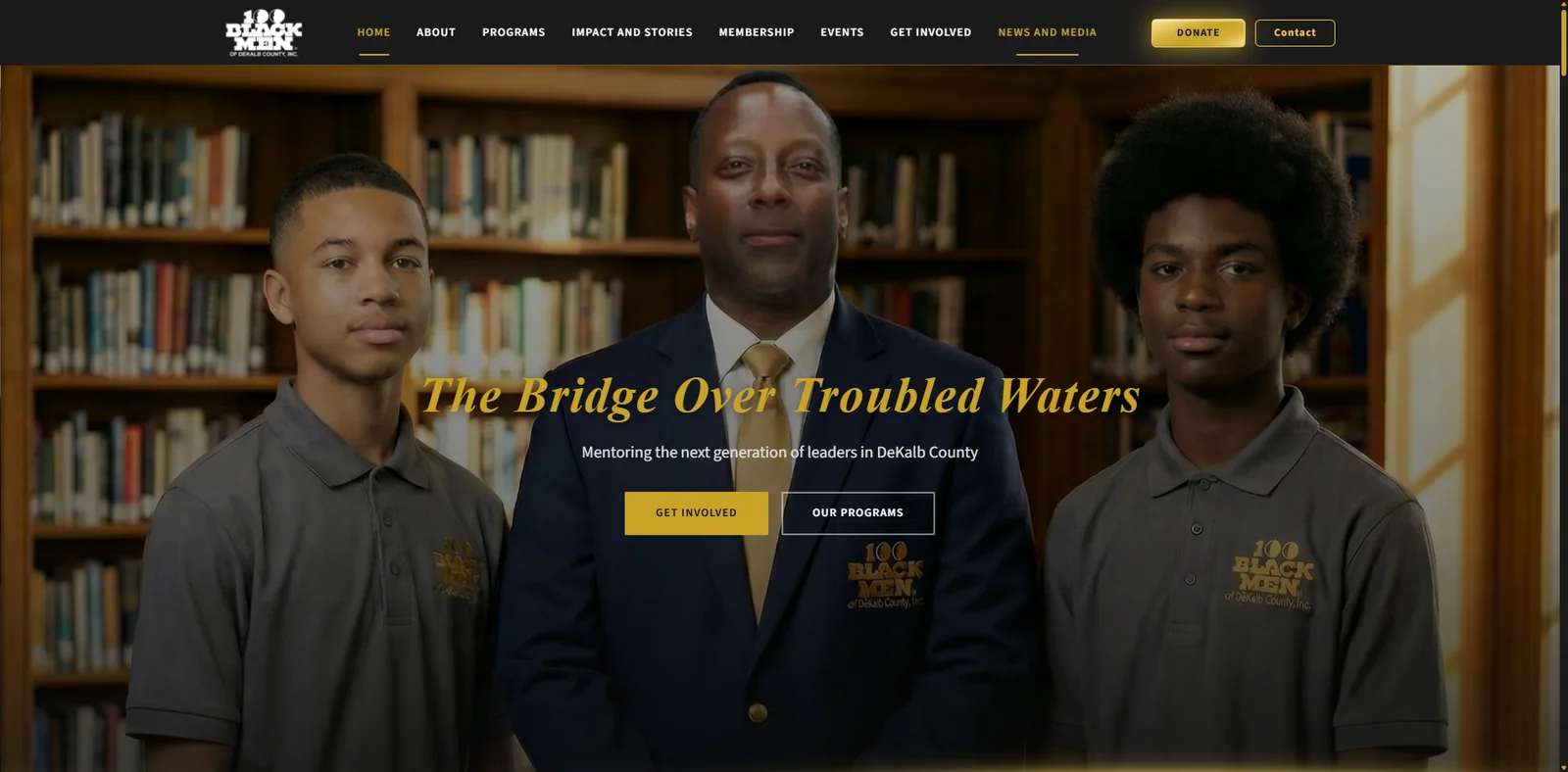 100 Black Men of DeKalb website preview