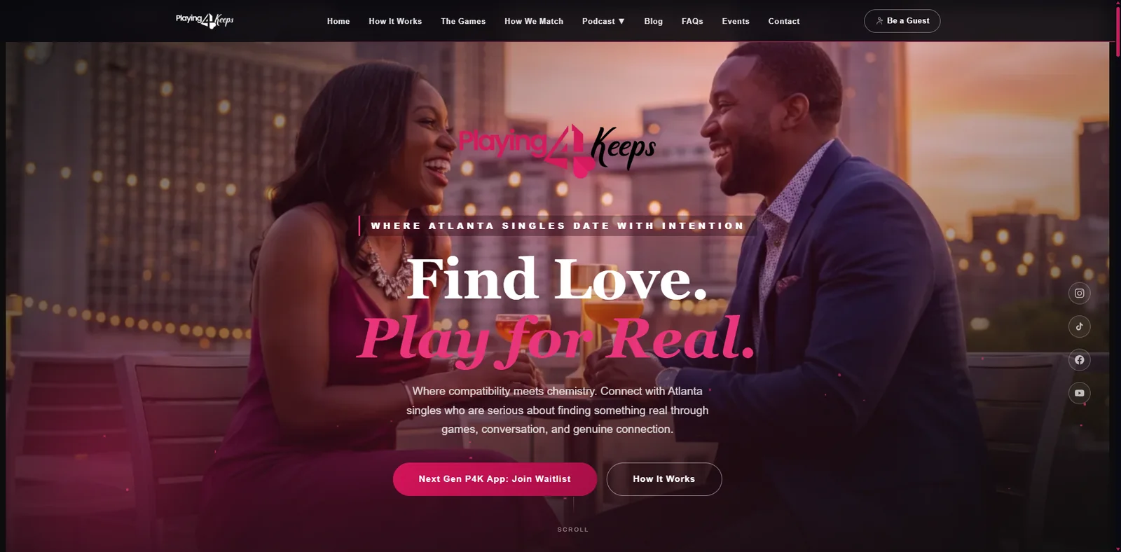 Playing 4 Keeps Dating website preview