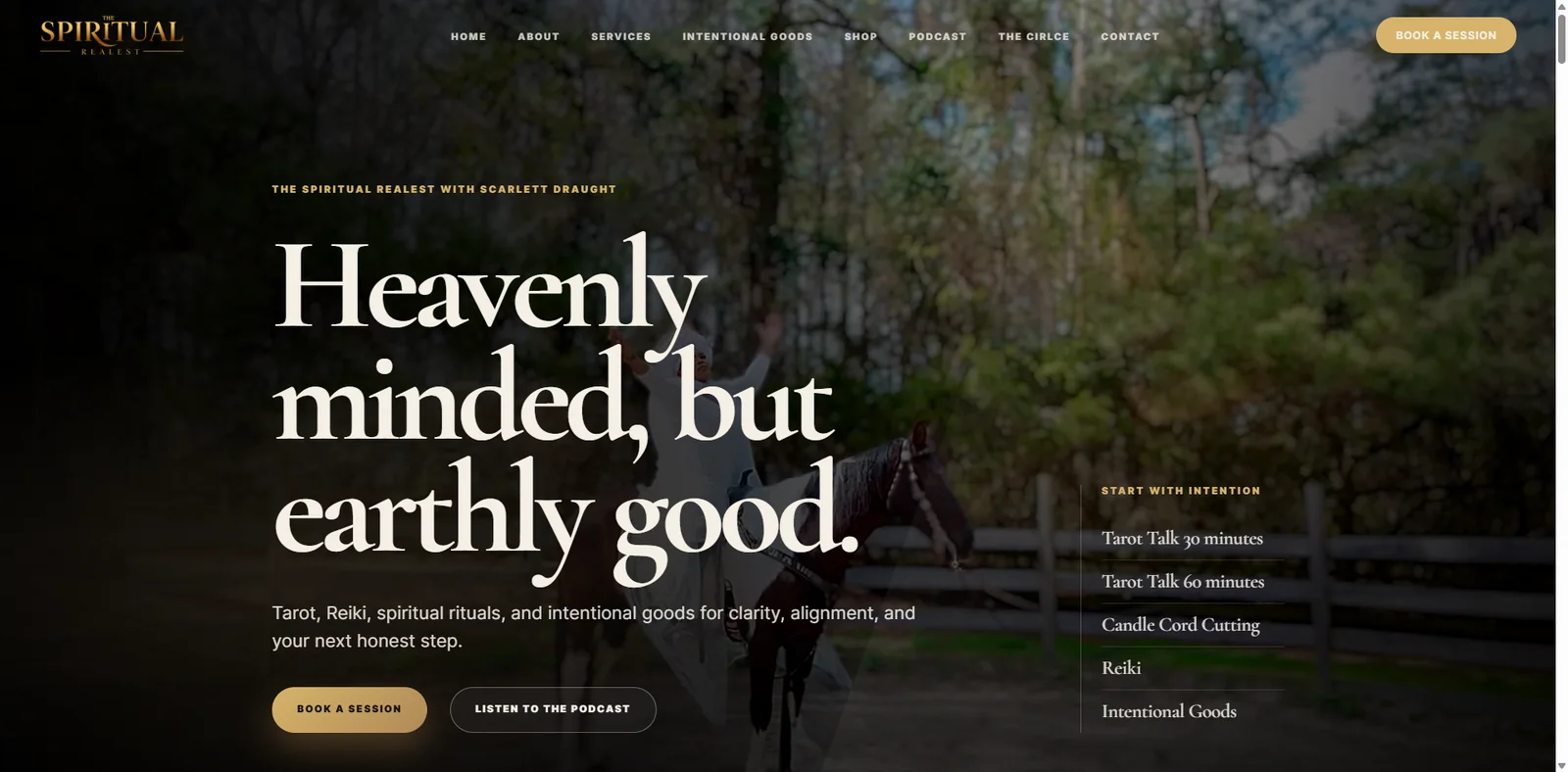 The Spiritual Realest website preview